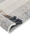 Teppich Wolle cremeweiss 80 x 150 cm Streifenmuster Kurzflor EMIRLER_847153