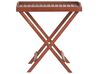 Set de terrasse table et 2 chaises en bois foncé coussins gris graphite TOSCANA_785460
