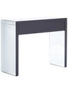 Zrkadlový konzolový stolík s 2 zásuvkami strieborný TILLY_809803
