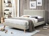 Bed chenille beige 160 x 200 cm TALENCE_732362