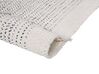Teppich Wolle weiß / grau 80 x 150 cm Kurzflor OMERLI _852621
