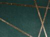 Sada 2 sametových polštářů s geometrickým vzorem 45 x 45 cm zelených PINUS_810603