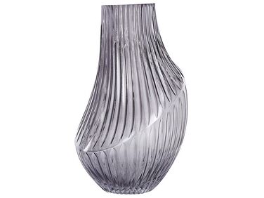 Bloemenvaas grijs glas 36 cm MYRSINA