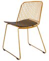 Conjunto de 2 cadeiras de jantar em metal dourado PENSACOLA_907470