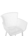Conjunto de 4 cadeiras em plástico branco PESARO_825424