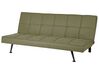 Sofá-cama de 3 lugares em tecido verde-oliva HASLE_912836