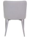 Set of 2 Fabric Dining Chairs Light Grey SOLANO_700561