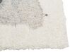 Teppich weiß / grau 80 x 150 cm abstraktes Muster Shaggy MASIS_854485