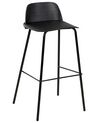 Set of 4 Bar Chairs Black MORA_876344