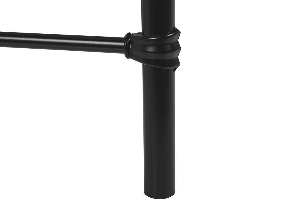 Metal EU Super King Size Bed Frame Black LYNX Beliani.co.uk