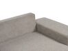 Canapé-lit d'angle à droite avec rangement en tissu taupe LUSPA_900970