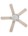 Crystal Ceiling Fan with Light Silver HUAI_792481