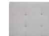 Cama de casal com arrumação em tecido cinzento claro 180 x 200 cm LA ROCHELLE_744842