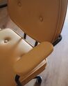 Kancelářská židle z umělé kůže žlutá PAWNEE_867138