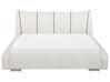 Biela kožená posteľ 160 x 200 cm NANTES_812911