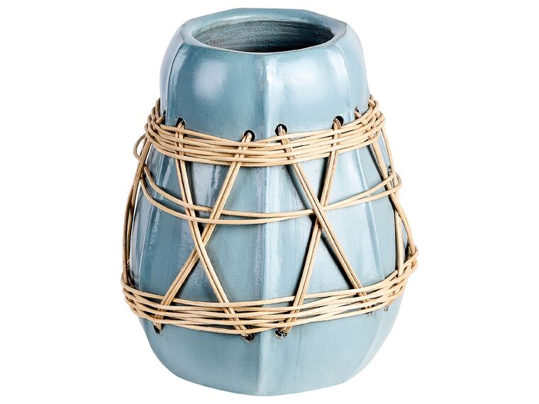 Terracotta Decorative Vase 27 cm Blue KAMERING_849881