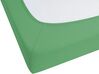 Drap-housse en coton 200 x 200 cm vert JANBU_845574