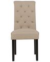 Set of 2 Fabric Dining Chairs Taupe MELVA_916197