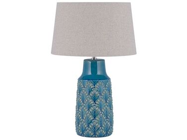 Lámpara de mesa de cerámica azul THAYA