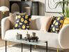 2 poduszki dekoracyjne w cytryny 45 x 45 cm czarno-żółte ORCHID_838010