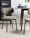 Set of 2 Boucle Dining Chairs Taupe CASEY_887282
