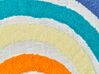 Coussin en coton brodé à motif d'arc-en-ciel multicolore 45 x 45 cm DORSTENIA_893283