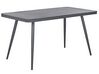  Metal Garden Dining Table 140 x 80 cm Grey LIPARI_808185