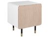 1 Door Bedside Table White and Dark Wood RIFLE_832816
