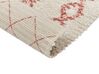Teppich Baumwolle beige / rosa 160 x 230 cm geometrisches Muster Kurzflor BUXAR_839300