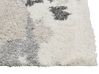 Teppich weiß / grau 160 x 230 cm Shaggy Langflor GORIS_854466