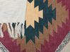 Decke Baumwolle mehrfarbig 130 x 180 cm geometrisches Muster NAGON_829263