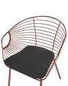 Conjunto de 2 cadeiras em metal cor de cobre vermelho HOBACK_775485
