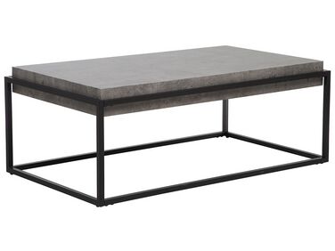 Tavolino metallo e cemento grigio 104 x 64 cm ALTOS