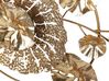 Wanddekoration Metall gold Blumen CHROMIUM_843754