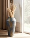 Vaso decorativo in ceramica oro e turchese MASSA_747799