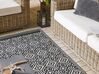 Outdoor Teppich schwarz 120 x 180 cm geometrisches Muster BARMER_786049