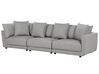 3 Seater Fabric Sofa with Ottoman Light Grey SIGTUNA_896545