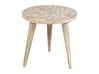 Conjunto de 2 mesas de apoio em madeira castanha clara e branca UDAY_857121
