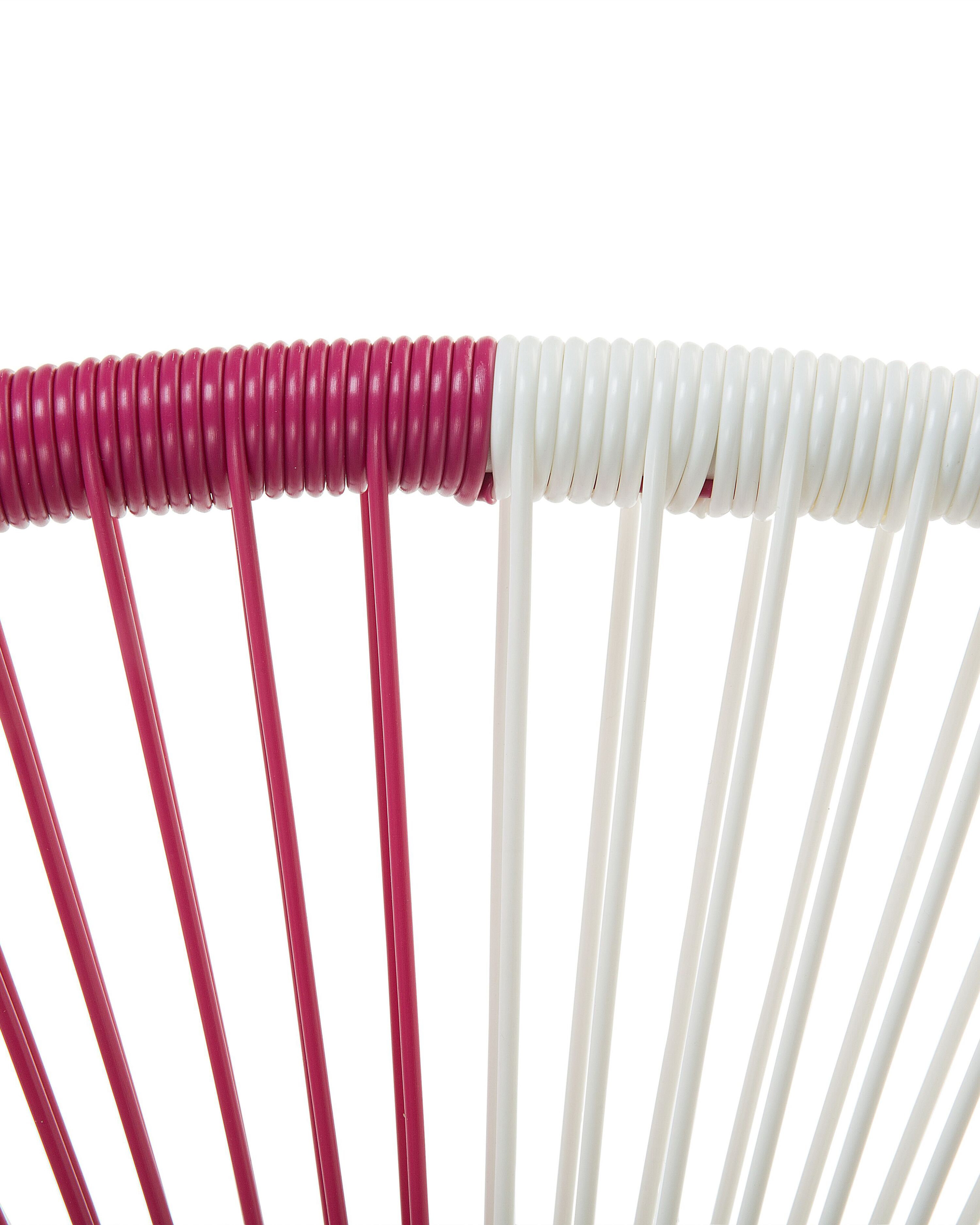 Set of 2 PE Rattan Accent Chairs Multicolour Pink ACAPULCO | Beliani.co.uk