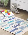 Detský bavlnený koberec so vzorom 60 x 90 cm modrý MADURAJ_790859