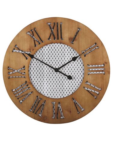Reloj de pared madera clara ø60 cm CUILCO