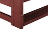 Lounge Set zertifiziertes Holz mahagonibraun 4-Sitzer modular Auflagen taupe TIMOR II_852976