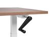 Adjustable Standing Desk 160 x 72 cm Dark Wood and White DESTINES_898830