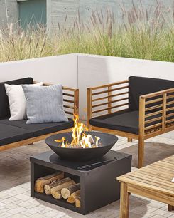 Tulisija teräs musta 50 x 60 x 60 cm TANARA Tulisija teräs musta 50 x 60 x 60 cm TANARA