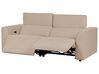 2 personers sofa m/elektrisk recliner sandbeige fløjl ULVEN_911584