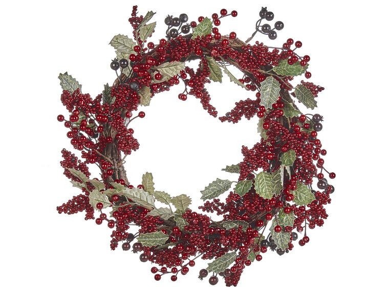 Vianočný veniec ⌀ 40 cm červený PUROL_832530