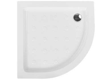 	Plato de ducha de acrílico blanco/plateado 90 x 90 cm SIUNA