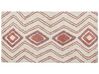Teppich Baumwolle beige / rosa 80 x 150 cm geometrisches Muster KASTAMONU_840516