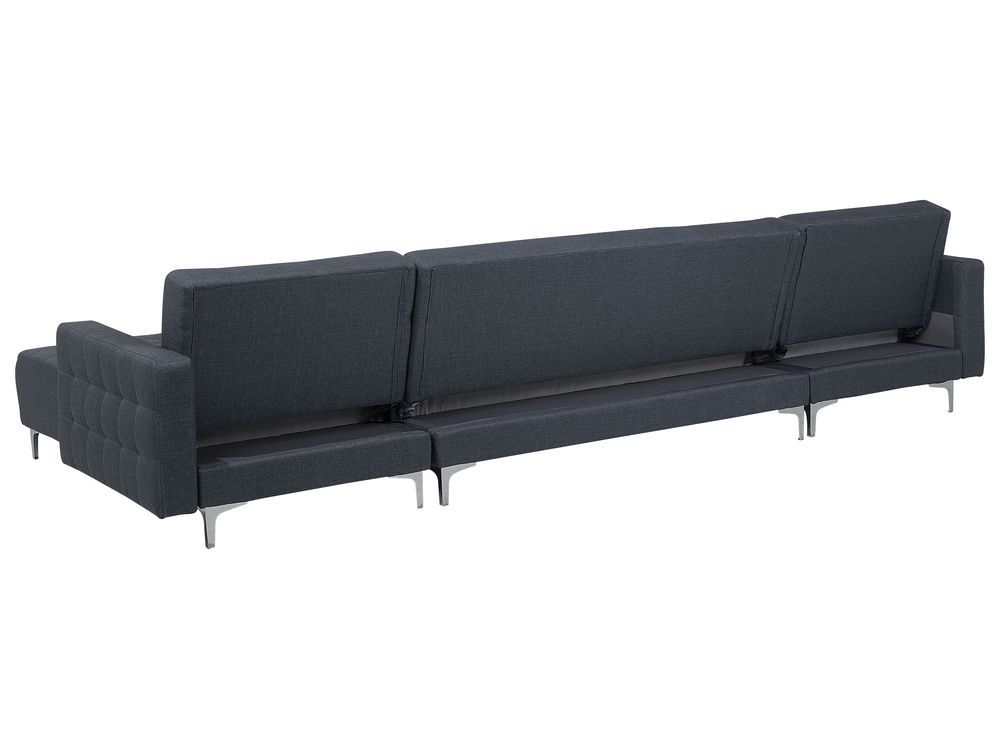 5 Seater Ushaped Modular Fabric Sofa Dark Grey ABERDEEN Beliani.co.uk
