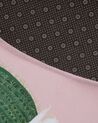 Kinderteppich rosa ⌀ 120 cm Kaktus-Muster Kurzflor ELDIVAN_823482